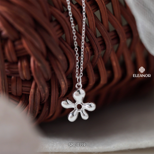 Dây chuyền bạc nữ Eleanor Accessories thiết kế hình hoa basic phụ kiện trang sức vòng cổ 10159
