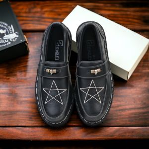 Renewofficial - Sepatu Penny Loafers Star Sora v1 Kulit Pu Pria - Black