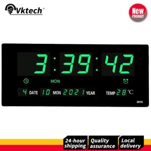 【Vktech】 Wireless Digital Alarm Clock with Temperature and Date for Bedroom and Office Decor