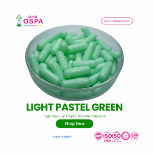 1000pcs Size 0 Pastel Green/Pastel Green OSPA High Quality Empty Gelatin Capsule
