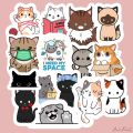 50 PCS 3 cm or 5 cm Cute Cats Kawaii Cats Aesthetic Graffiti Sticker Set. 