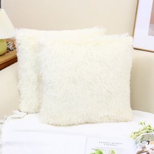 Soft Plush Faux Fur Decorative Cushion Pillowcase Throw Pillow For Sofa Car Chair Hotel Home Decoration Wholesale