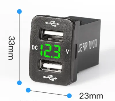 Car Charger Voltmeter USB 2.1A khusus untuk socket Mobil TOYOTA INNOVA