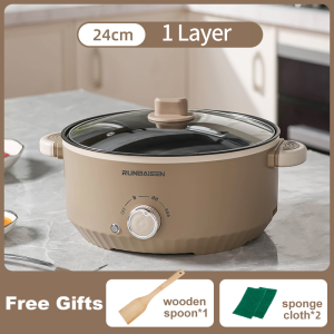 Multifunctional Electric Frying Pan Electric Cooker Grill Pan Non-stick BBQ Frying Pot Egg Frying pan