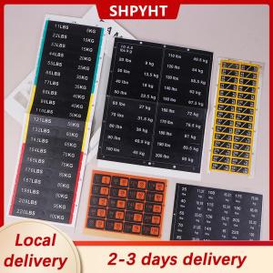 [COD] SHPYHT Local delivery Ship within 24 hours Weight Stack Labels 4.5kg To 150kg Black Background White Number Weight Stickers For Fitness Equipment Gym Strength Training