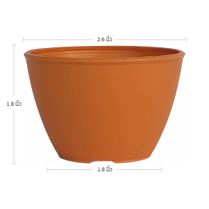 กระถาง กระถางต้นไม้ แคคตัส 2.5 นิ้ว สีอิฐ 100 ใบ ชิ้น อัน