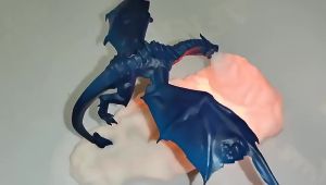 Dragon Shape LED Night Light 3D Printing Dragon Flame Breathing Slow Change Room Decor USB Rechargeable Light Birthday Toy LampFast shipping