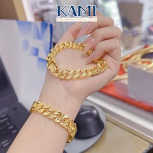 {loại1} Lắc xích lật bản nhỏ chạm máy dày mạ vàng bền màu Kami trang sức sỉ LL23