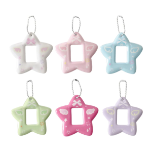 1 Inch Photo Sleeve Star Shape Holder Photo Storage Display Pendant for Convenient Storage and Display