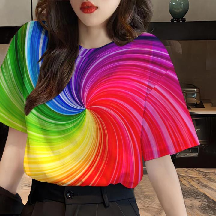 Short Sleeve Neon Shirts For Women Adult Unisex Crew Neck Short