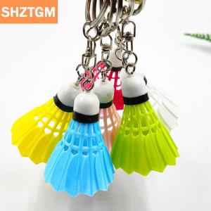 [COD] SHZTGM พวงกุญแจแบดมินตันขนาดเล็กสุดสร้างสรรค์พวงกุญแจน่ารักพวงกุญแจลูกขนไก่พวงกุญแจรถกระเป๋าห้อยจี้เครื่องประดับของขวัญคลับ