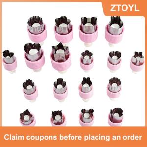 【ZTOYL】 Khuôn Nướng Vui Vẻ Chức Năng Rau Cutter Hình Dạng Thép Không Gỉ Press-Type Mini Cookie Cutter Cho Trẻ Em