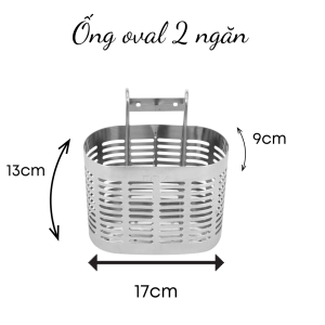 Ống đựng đũa muỗng Oval inox 304 chống rỉ sét mài mòn - Giá đựng đũa có 2 kích cở