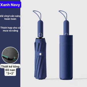 Ô dù che mưa đi nắng đóng mở tự động - Dù gấp gọn 60 nan cao cấp chống tia UV chống gió giật thế hệ mới 2024