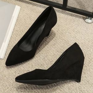[Free Shipping] WomenS Pointed-Toe High-Heeled Shoes Spring New Collection Soft-Soled Comfortable Suitable For Work And Commuting Black