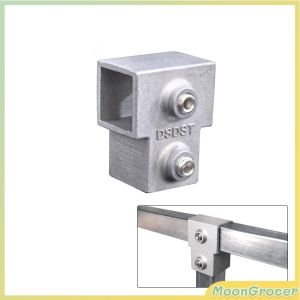 M.G.【Ready in Stock】 Aluminum alloy Square Tube Pipe Connector Tube Pipe Fitting Accessories with Screw 25x25mm