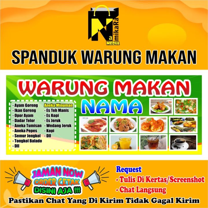 Spanduk Banner warung makan termurah yang kekinian / Banner aneka ...