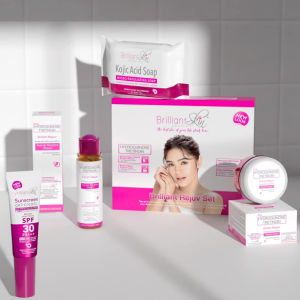 Brilliant RejuvSet skin care kit with glass skin finish brightening revitalizing hydrating and nourishing properties.