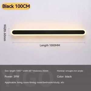 [40/60/80/100cm ] LED strip wall light line minimalist wall lamp corridor living room stairs bedroom bedside restaurant wall lampFast shipping