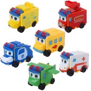 NCUMBE Anime Hand Deformation Car Model School Bus Action Figures Transformation Robots Vehicle Toy Manual Deformed Car Toy Children Gift