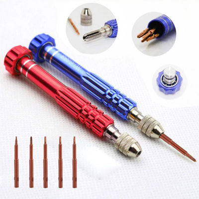 Hàng sẵn có 5 trong 1 Hợp kim tháo rời từ tính Bộ công cụ tuốc nơ vít sửa chữa mở cho điện thoại di động Thiết bị điện t
