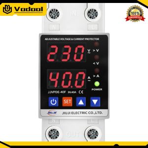 Premium 63A 220V Over Under Voltage Protector with Dual Digital Screen Adjustable Voltage Safety Device
