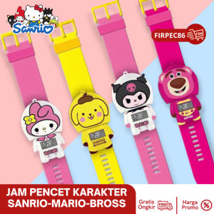 Jam Tangan Anak Digital Pencet Karakter Lucu - Sanrio/Super Mario