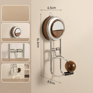 ชั้นเก็บของแบบไม่ต้องเจาะติดผนังในห้องน้ำ ตะขออ่างล้างหน้าแบบดูดทรงพลัง