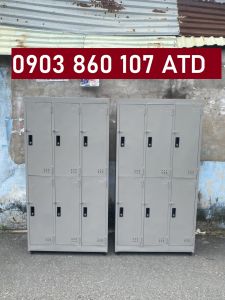 Tủ locker 6 cánh cửa có khóa sắt sơn tĩnh điện