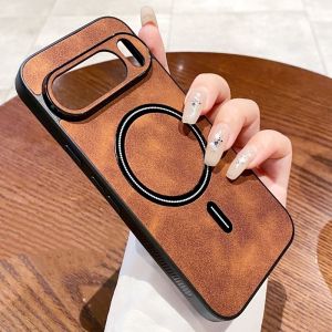 Retro Matte Sheepskin PU Leather Case For Google Pixel 11 10 9 Pro XL 9A 8A 8A 10A 7A For Magsafe Magnetic Wireless Charge Cover