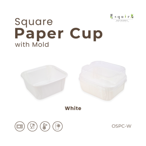 (ESQ) (50 SET) Square Oil Papercup Mold Baking Cupcake / OSPC