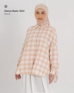 KEMEJA ZEEYA BASIC SHIRT BY DEENAY BAHAN COTTON POLLY ATASAN WANITA PREMIUM CANTIK MURAH SIMPEL