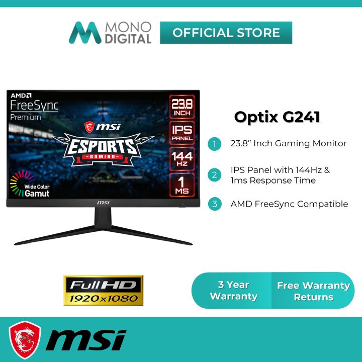 MSI Optix G241/ G244F/ G271/G273 Gaming Monitor with FULL HD (24"/27