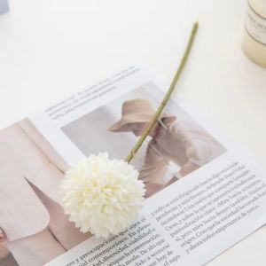 CRUSHES Dyed Edged Fake Flower Ball Silk Cloth DIY Floral Materials Chrysanthemum Soft Artificial Flowers Valentines Day Gift