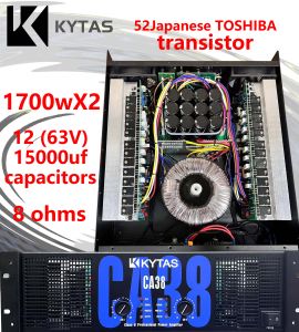 KYTAS CA38 Professional 1700W 2-Channel Power Amplifier with 8 Ohm High-Fidelity Sound