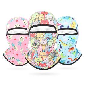 Cartoon Balaclava Cute Women Outdoor Full Full Face Mask Breathable Sun Protection Hiking Cycling Caps Bicycle Headgear H260928