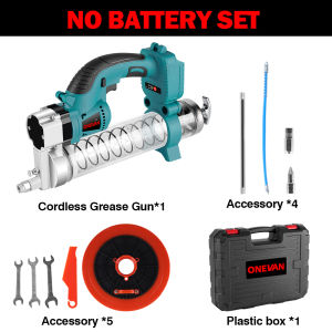 ONEVAN 69Mpa 10000PSL Brushless Electric Car Grease Machine Cordless Car Lubricating Oil Injector Fat Machine Hardware Tools For Makita 18v Battery
