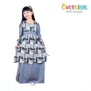 GAMIS ANAK PEREMPUAN TERBARU NEW CUTETRIK SET GAMIS ANAK REMAJA - BAJU MUSLIM ANAK PEREMPUAN
