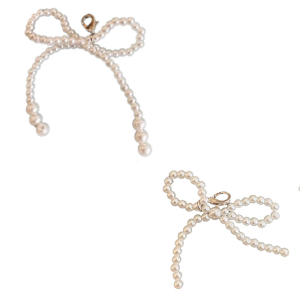 2/3 Pairs Fashionable Pearls Bowknot Shoe Clips Charms for Women Girls Footwear Accessories Sneakers Shoelace Decoration