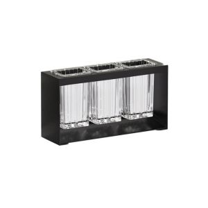 GYYT Carbon Steel Electric Toothbrush Holder Transparent Large Capacity Chopsticks Spoon Storage Rack Multi-functional Stable Tableware Drainage Rack for Bathroom