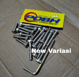 PROMO Baut blok block mesin RX King full set isi 17pcs free kunci L