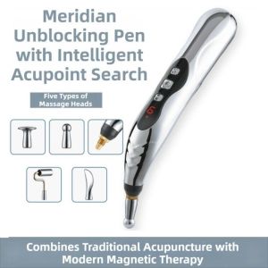 LZHDP MALL 5 Heads Electronic Acupuncture Pen Acupuncture Safe Meridian Pen Full Body Massage 9th Gear Acupuncture Point Pen Neck