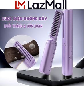 LazMall Xiaomi Công Nghệ Mới Lược Điện Chải Thẳng Tóc Không Dây Lược Điện Uốn Duỗi Tóc Đa Năng Lược Điện Mini Nhỏ Gọn Tiện Lợi Máy Uốn Tóc Đa Năng Chính Hãng