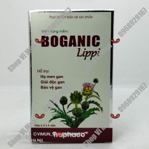 Viên nang mềm Boganic Lippi chuyên biệt cho người men gan cao hộp 30 viên - Giải độc gan tăng cường chức năng gan giúp bảo vệ tế bào gan hỗ trợ hạ men gan