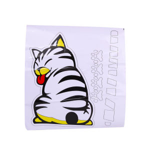 สติกเกอร์กระจกบังลมด้านหลังรถ3D แมวการ์ตูนอุปกรณ์เสริมภายนอกรถยนต์สติกเกอร์รถยนต์