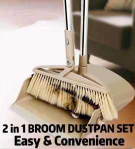 Home Kitchen Office Floor Foldable Broom Dustpan Set 2 in 1 Sweeping Tools Self-Cleaning Dustpan [LOCAL SELLER]
