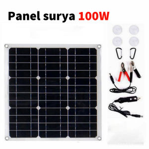 12V to 220V Solar Panel System 100WSolar Panel Battery Charge Controller 4000W Solar Inverter Kit Complete Power Generation