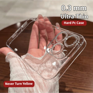 【0.3mm Ultra Thin PC Case】Luxury Clear Casing for iPhone 15 Pro Max 11 12 13 14 Pro Max 14 15 Plus 6 6S 7 8 Plus X XS Max XR Hard PC Camera Protrctor Shockproof Back Cover