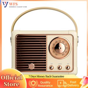 HM11 Vintage Bluetooth Portable Speaker Compact Stereo Wireless Music System with Stylish Appearance for Travel and Home