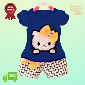 Daigo HK SQUARE Setelan Anak Perempuan Import Korea   Lucu Terbaru Murah Kekinian Premium 1 2 Tahun Impor 3 4 Tahun Baju Celana 1 Set Anak Cewe Baju Kaos Atasan Umur 1 3 5 2 4 Tahun  Gratis Ongkir  Cod TOKO MVKIDS FUUKA